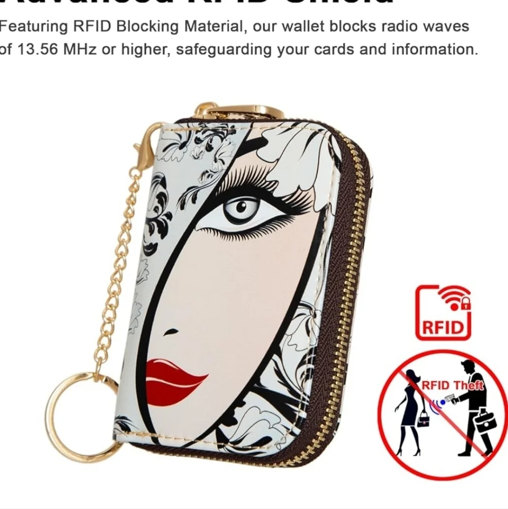 Artistic Face Print Women's Wallet